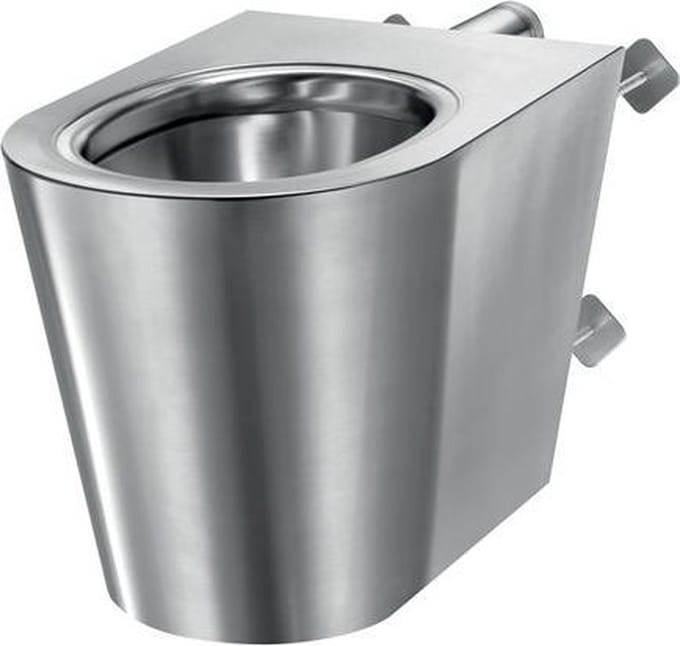 WC S21 P TC staand horizont toevoer RVS 304 mat