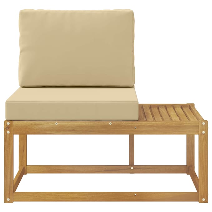 vidaXL - Buiten - eindsofa - Wit - 91 - x - 63 - x - 73 - cm - Massief - Acacia - Hout