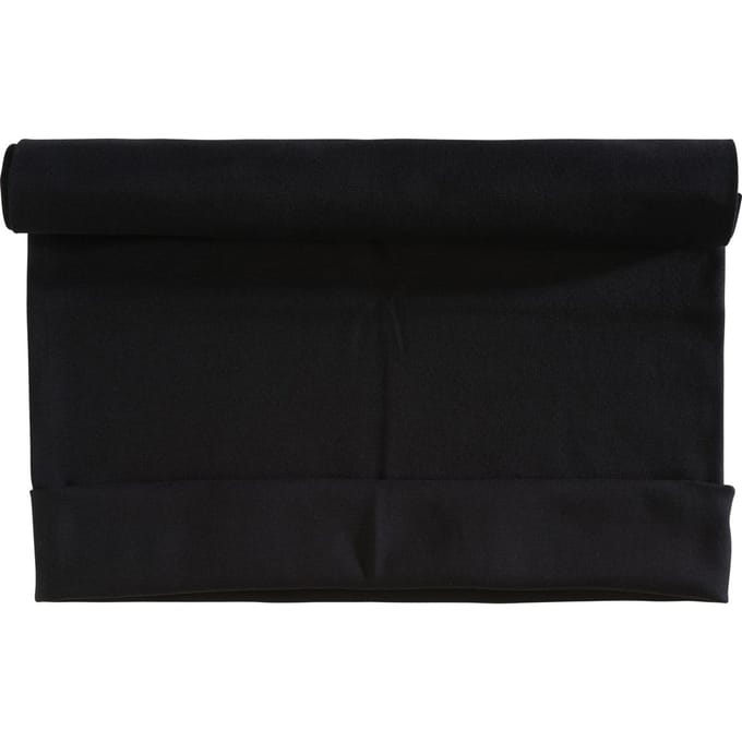 Manchet stof 1x1 rib "Uni" - Zwart