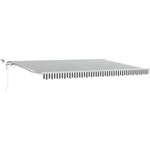 vidaXL - Luifel - automatisch - uittrekbaar - LED - 450x300 - cm - antraciet - en - wit