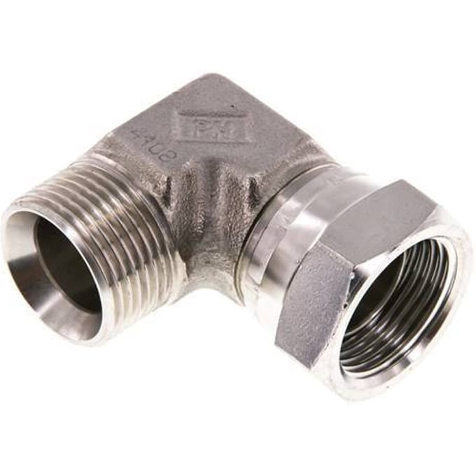 G 1'' M/F RVS L-Fitting 90graden 150 Bar - Hydrauliek - FL2E-MF-S-100G-I