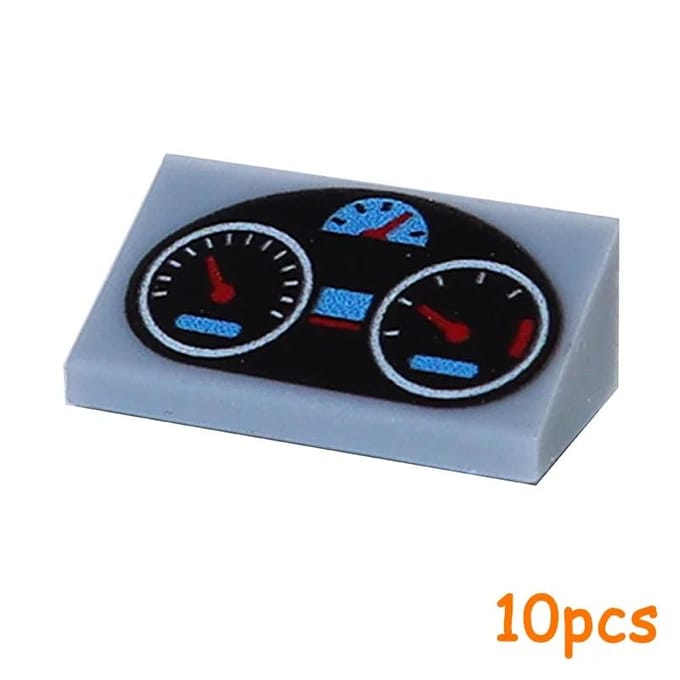 Imprimé 2x2 1x1 1x2 3069 3039 Indicateurs Commandes Centre Écran Radar Clavier Motif Carreau Pente Briques de Construction Briques Ville Composant MOC black