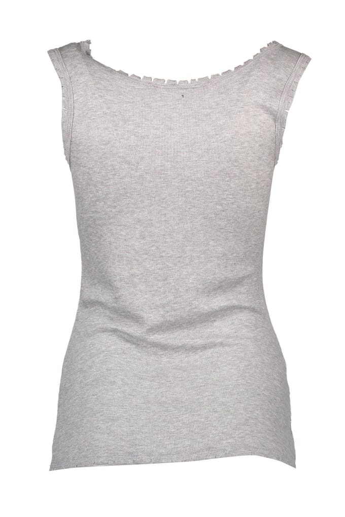 Geribbelde Tanktop Mouwloos Ongedefinieerde Rand