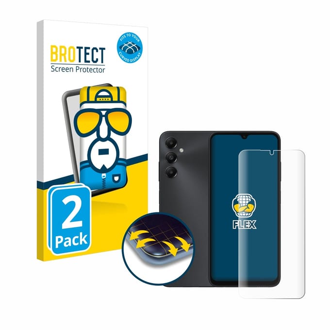 BROTECT - Screenprotector voor Samsung Galaxy A05s - Folie Beschermfolie transparant volledig dekking - 2 Stuks