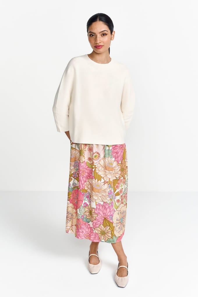 Rich & Royal Crew-neck Seamless Pearl White Taglia: XL | Maglioni a maglia Outlet | Donna | Bianco