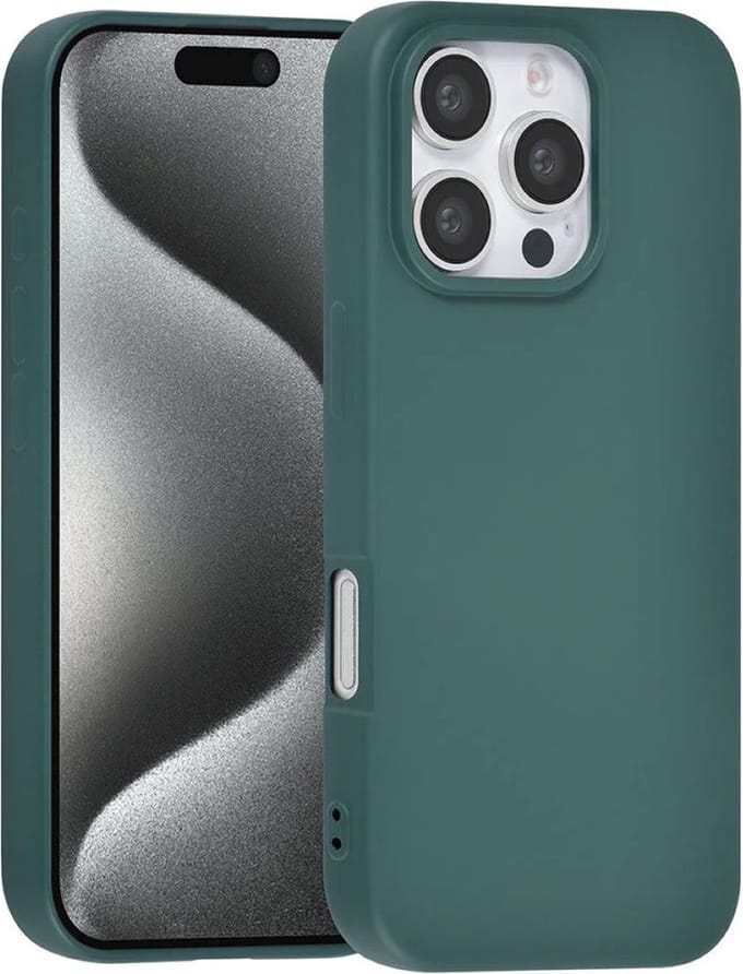 Multimedia & Accessoires Siliconen TPU Back Cover Case Hoesje geschikt voor Apple iPhone 16 Pro – Groen – Zachte Plastic – Soft Case