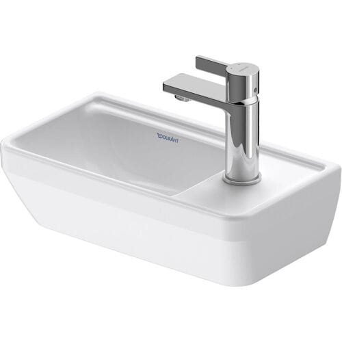 Duravit D-Neo wash hand basin 40 cm, with 1 tap hole right, without overflow 0739400041