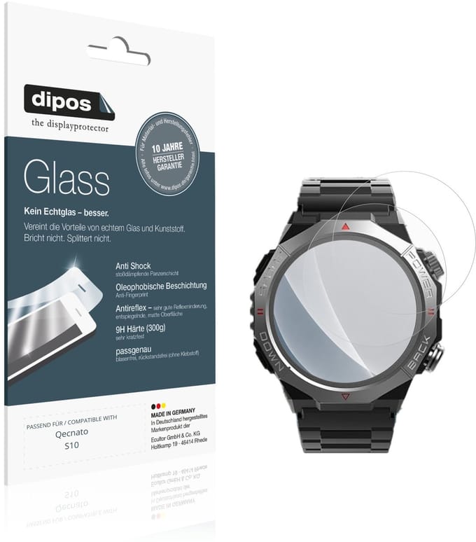 dipos – 2x Matte Pantserfolie geschikt voor Qecnato S10 | 9H Screenprotector