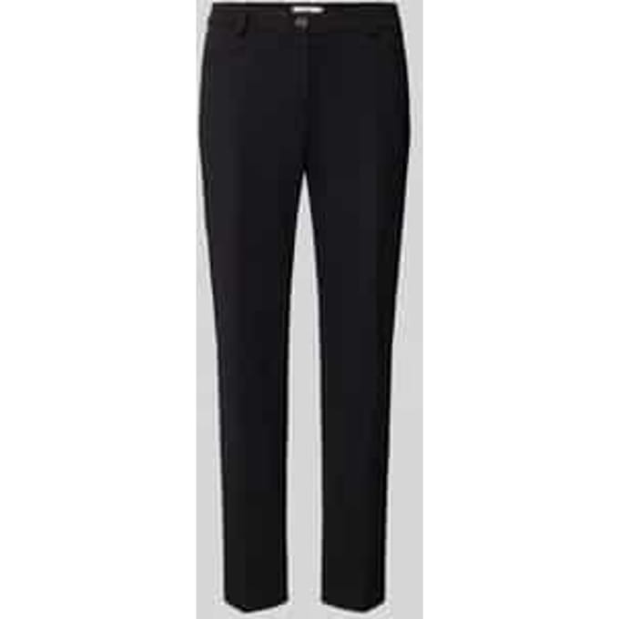 Broek met elastische band en persplooien, model 'MARON'