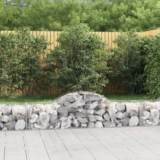 vidaXL - Schanskorven - 30 - st - gewelfd - 200x50x40/60 - cm - ijzer