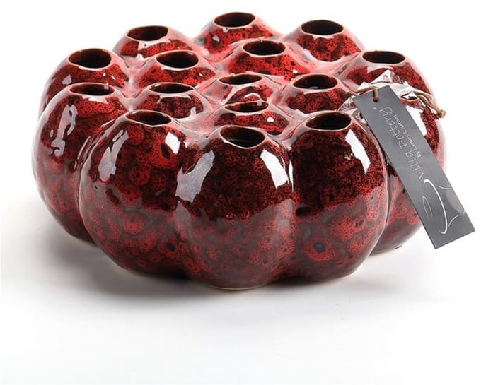 Villa Pottery - Vaas 'Aruba' (Rood, Versie B)