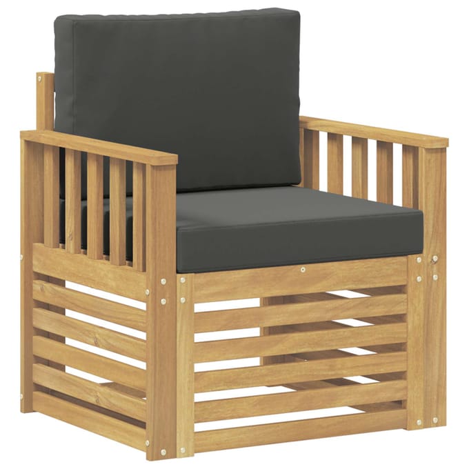 vidaXL - 2 - Stuk - Buiten - bank - set - Polyester - Wit - en - Anthraciet