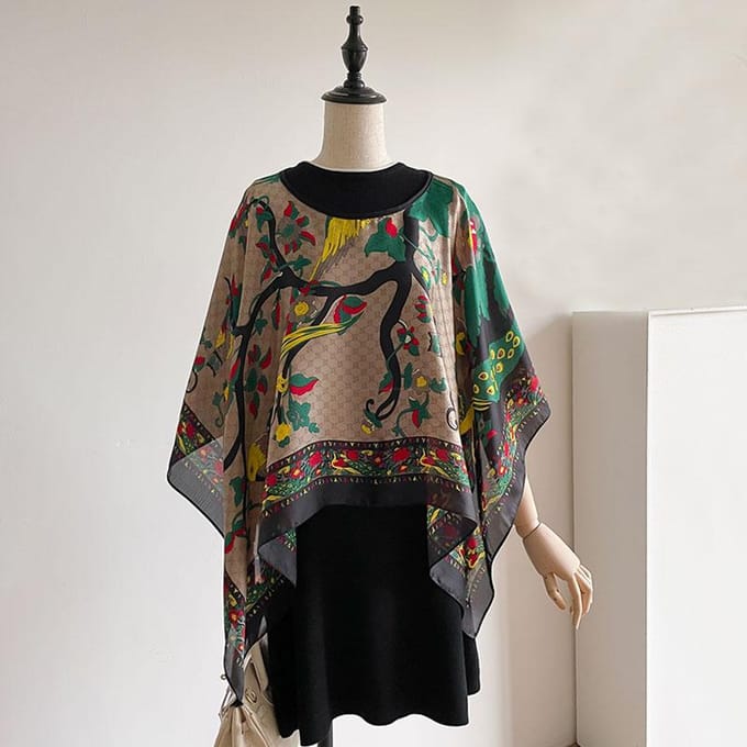 Dames Sjaal Kleurrijk Elegant Formeel Cape Bruids Wrap Sjaal Prom Cape gray