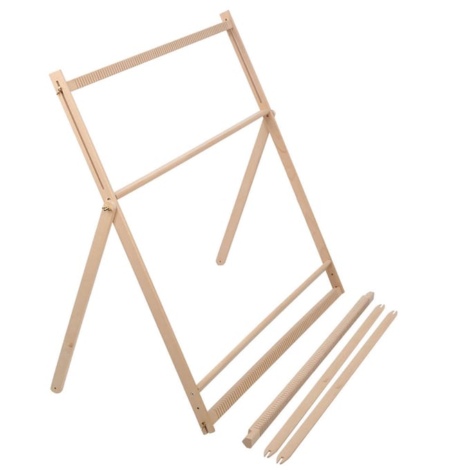 DIY Houten Handweefmachine Verstelbare Beugel Wandtapijt Wol Breigerei beige