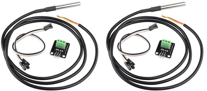 Dailygoods - Dailygoody - Temperatuur Sensor Module Kit - Waterproof voor Arduino - Raspberry Pi - Elektronische componenten - Geschikt voor hobbyprojecten - 2 Stuks