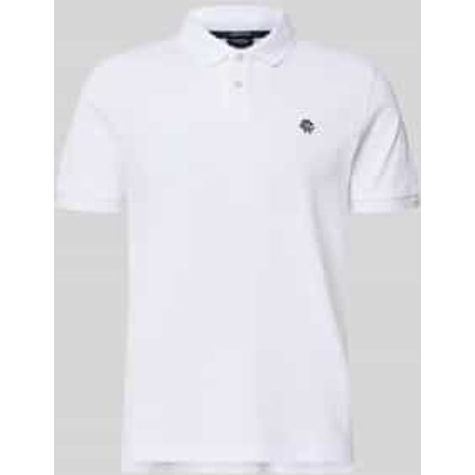regular fit poloshirt met labelstitching