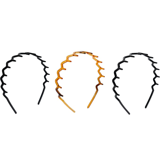 brushworks Zig Zag Headband 3 st