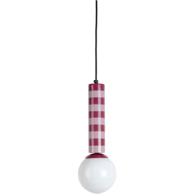 Leitmotiv hanglamp rayado dark mauve & soft lavender