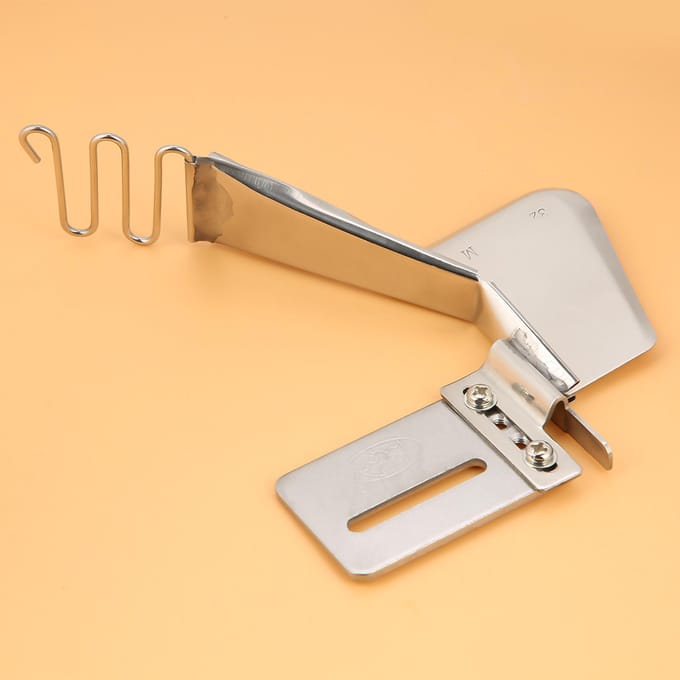 Industrial Sewing Machine Accessory Overlock Binder Hemmer Binding Attachment Folder white