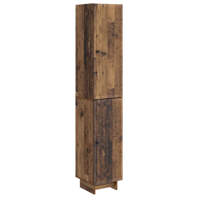 vidaXL - Kast - Set - 2 - st - Oud - hout - Bewerkt - hout