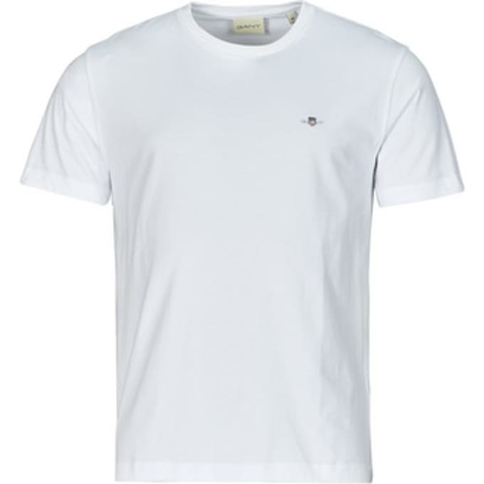 Gant T-shirt Shield Logo Wit - Maat M - Heren - Casual T-shirts