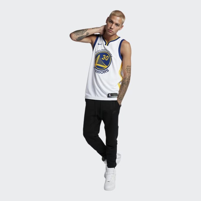 Nike NBA Swingman Fan Edition Retro Basketbalshirt Heren Shirt Wit 864417-100 2XL white