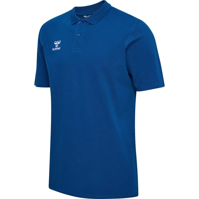 Hummel Mann Polo Regular Fit mit traditionellem Kraag Logo Stretch
