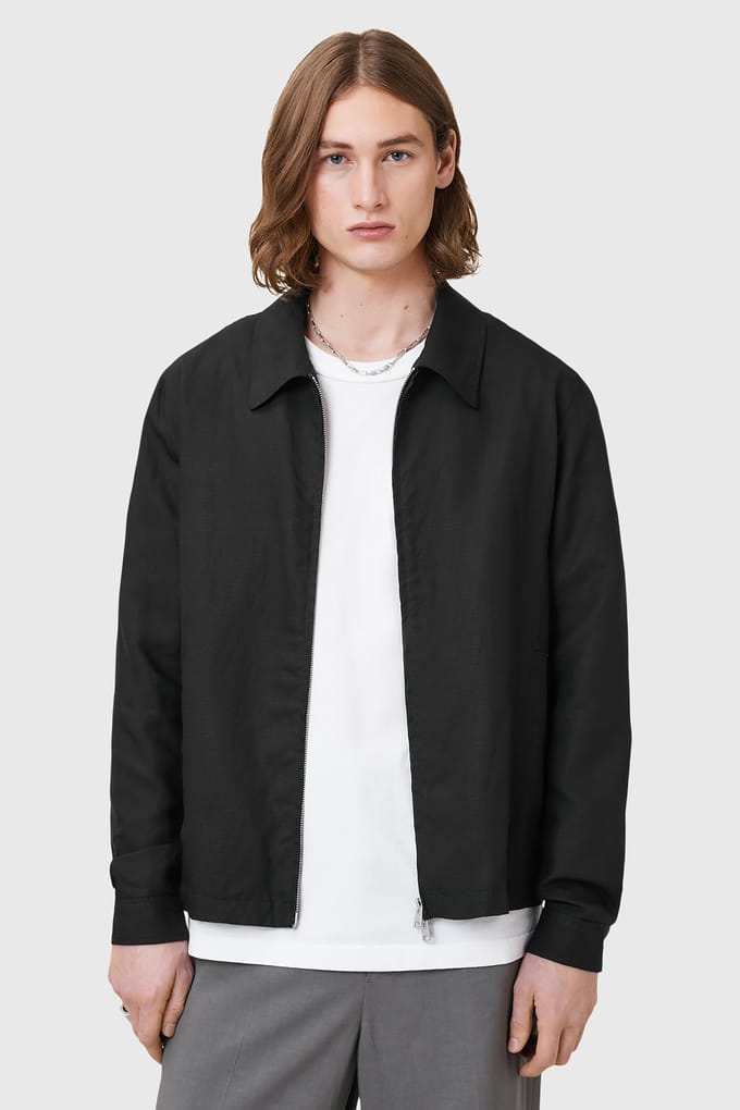 AllSaints Bradner Jacket Black Taglia: S | Giacche leggere Outlet | Uomo | Nero