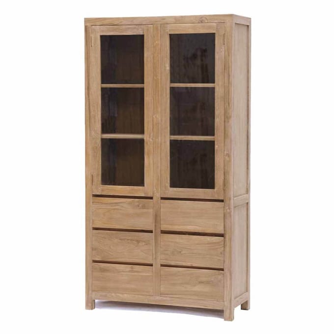 Tower Living - Corona vitrinekast - 100 cm - bruin