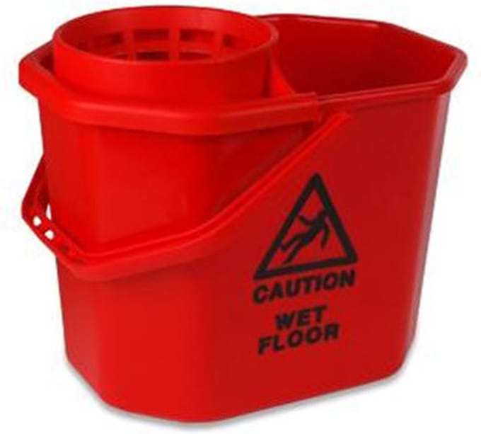 VDM Mopemmer met korf Rood 12 liter