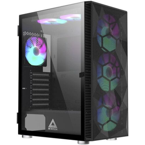 Montech X3 Mesh TG - Midtowermodel - RGB - Tempered Glass - zwart