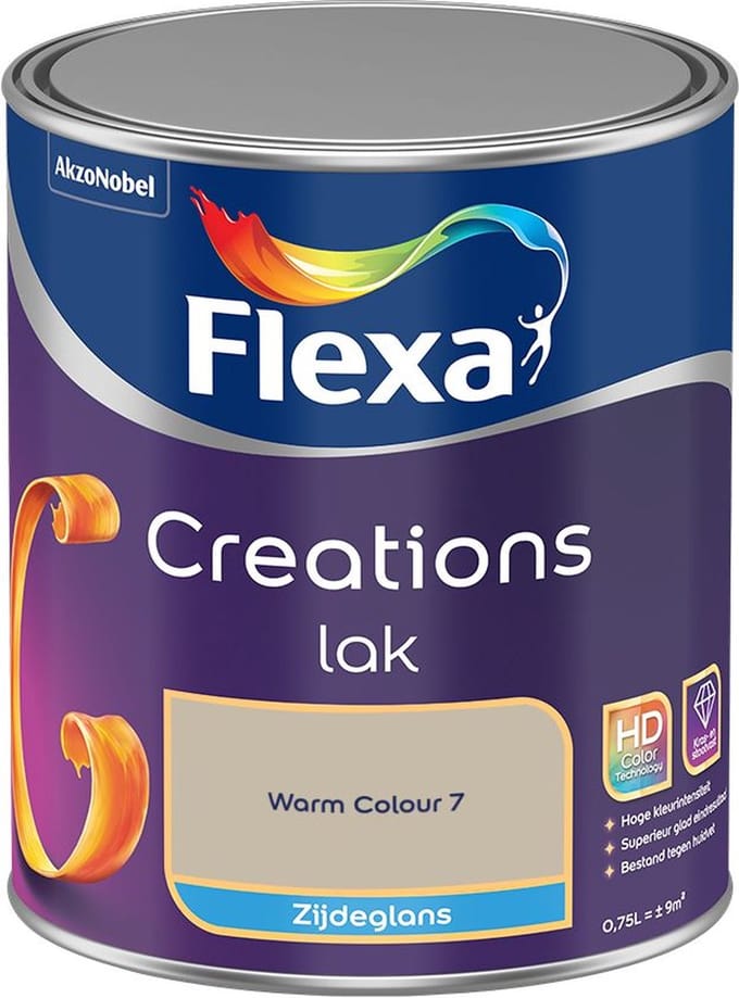 Flexa - Creations Lak Zijdeglans - Warm Colour 7 - Mengverf - 750 Ml