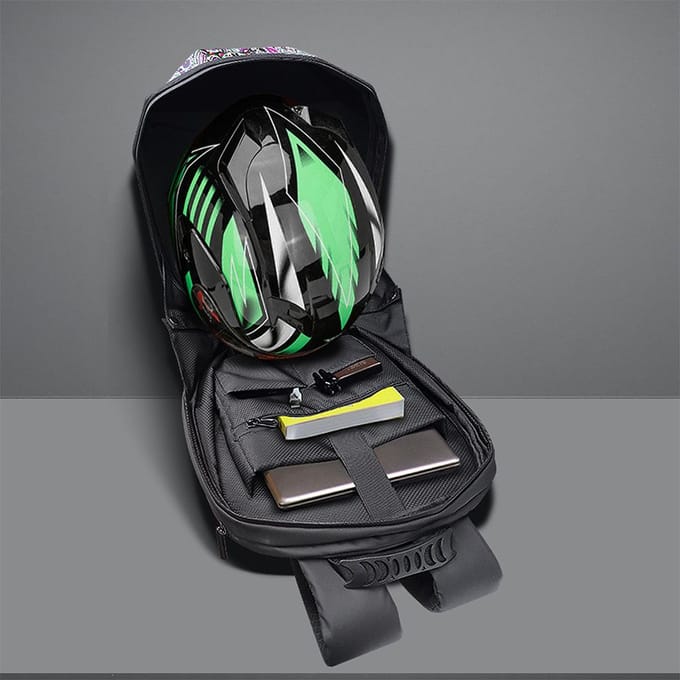 LED-rugzak Rijrugzak Motorhelm Harde schaal Waterdicht 3 black