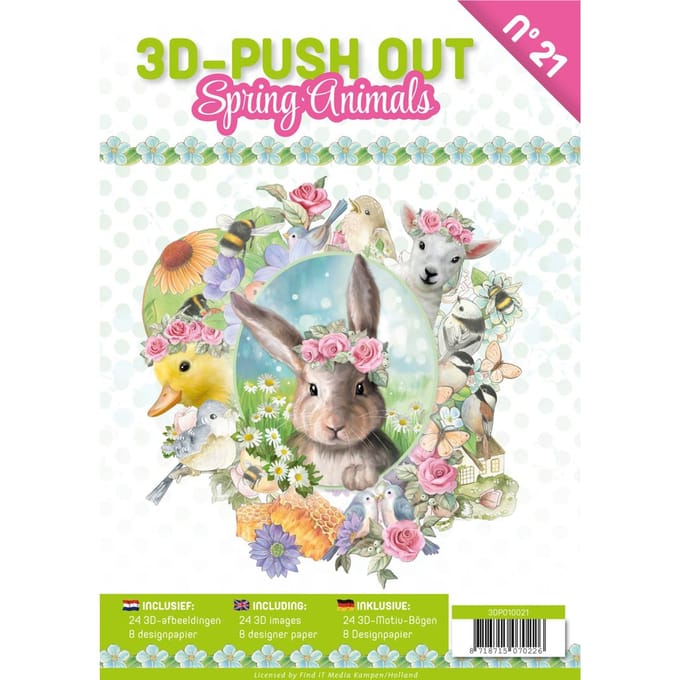 3D Stansveldboek "Spring Animals"