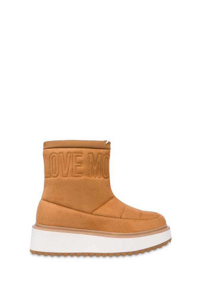 Moschino Platform Power Velour Snow Boots Brown Größe: 36 | Stiefel Outlet | Damen | Weiß