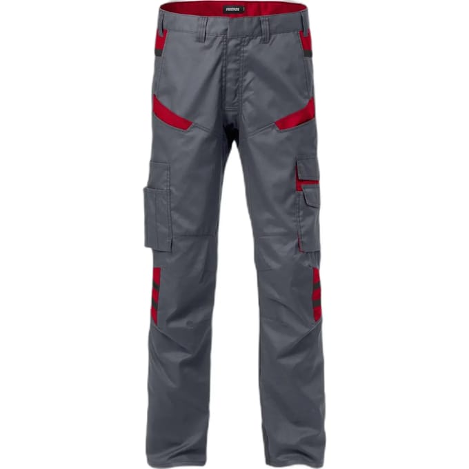 Fristads Broek 2552 Stfp - Grijs/Rood - C50
