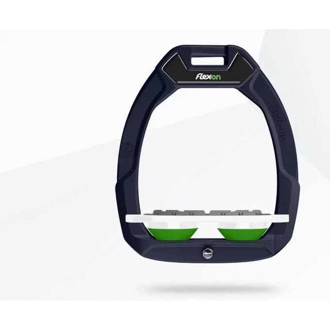 Plat Grip veiligheidseisen voor het paardrijden Blauw/Wit/Groen Flex-On Safe-On