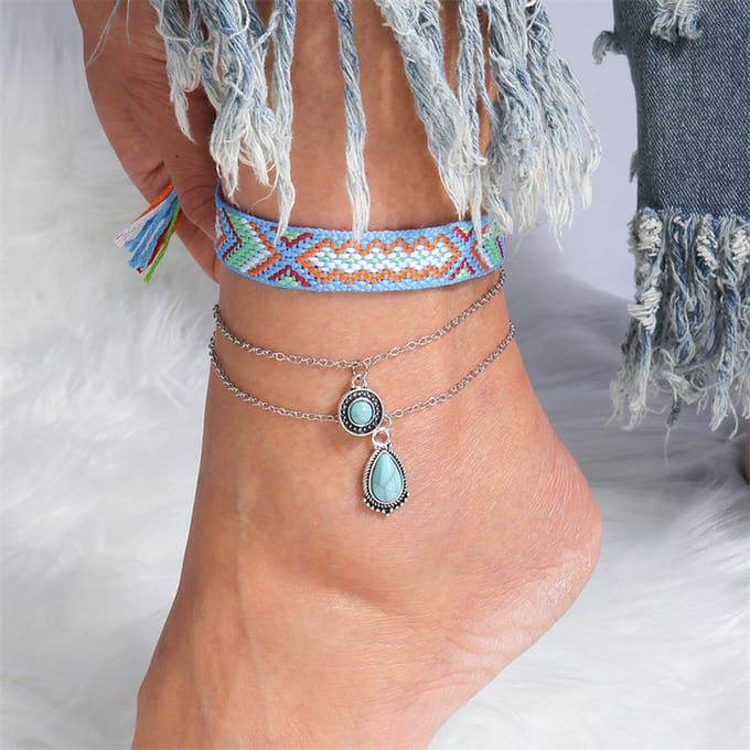 Jomide Enkelbandje Set Retro Bohemian - Geweven - 2