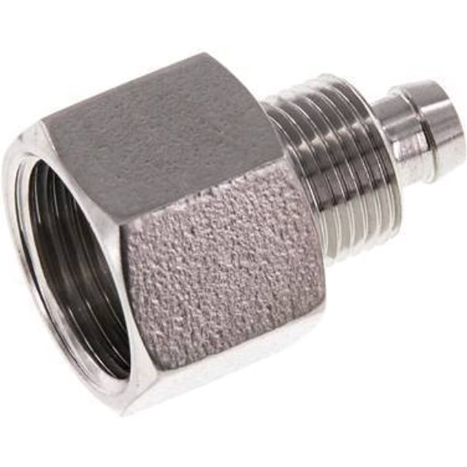 8x6 & G3/8'' RVS 1.4571 Rechte Opsteekkoppeling Binnendraad