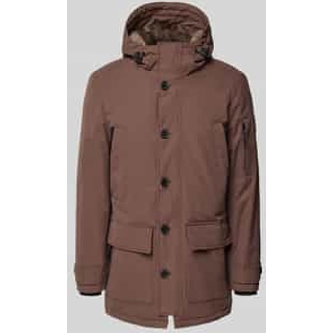 Regular fit parka met capuchon