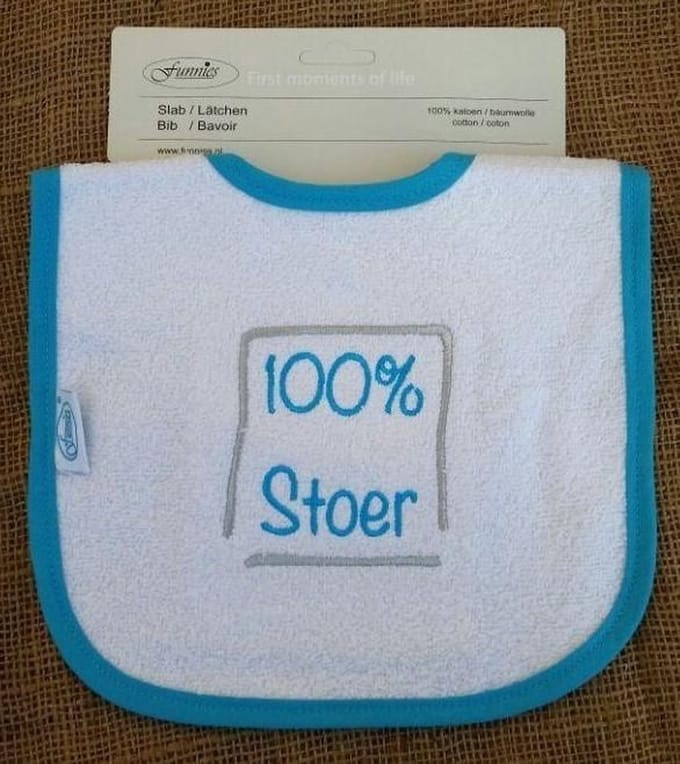 Slab met "100% stoer"