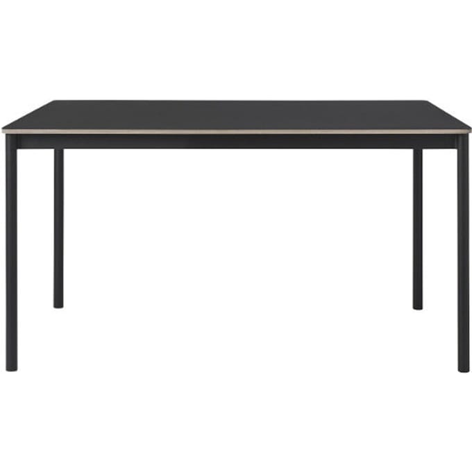 Muuto - Base tafel - zwart linoleum - zwart - multiplexrand - S