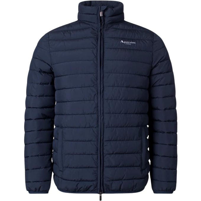 Aquascutum Heren Mock Neck Active Gewatteerd Jasje (Marineblauw)