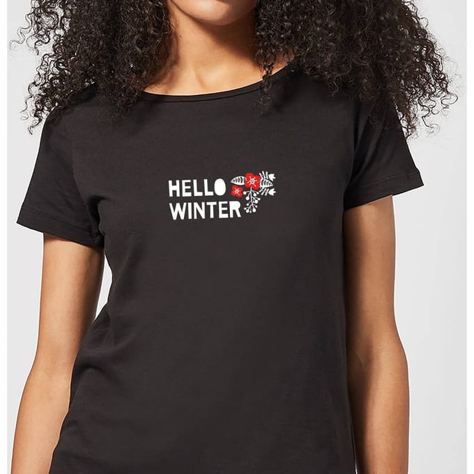 Hello Winter Women's T-Shirt - Black - 3XL