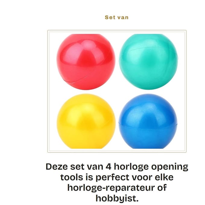 Dailygoods - Set van 4 Horloge Opening Tools met Draagtas
