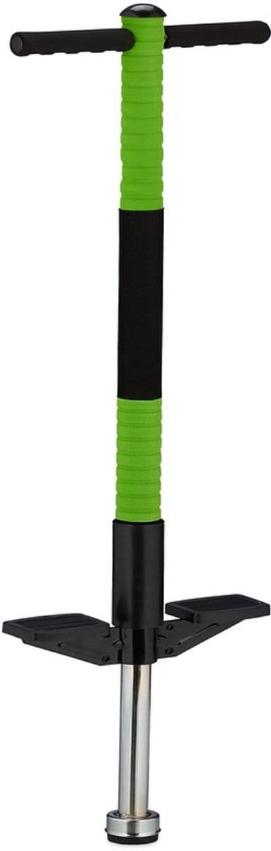 Pogo stick - kinderen - max. 35 kg - rvs - antislip - groen