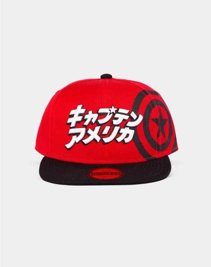 Marvel Captain America - Japanese Snapback Pet - Rood/Zwart
