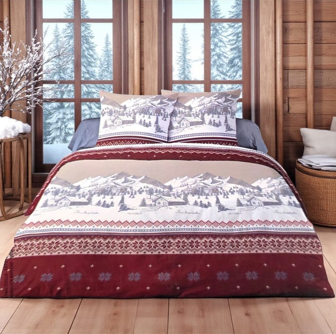 Dekbedovertrek Flanel - Winter - 240 x 220 cm - Kerst - Adare Cava