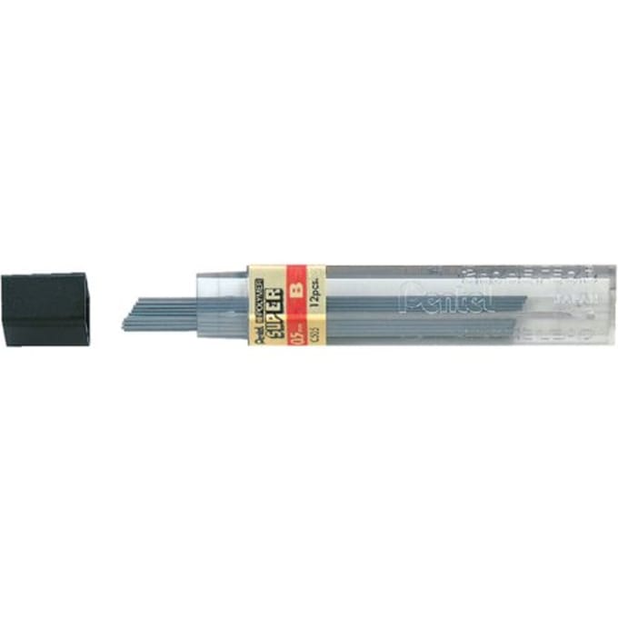 Pentel vulpotlood vulling potloodstift B - 0.5 mm - 12 stiften