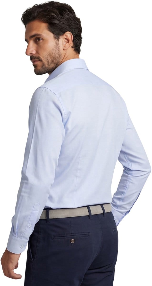 John Miller Overhemd Slim Uni Non Iron Licht Blauw / male